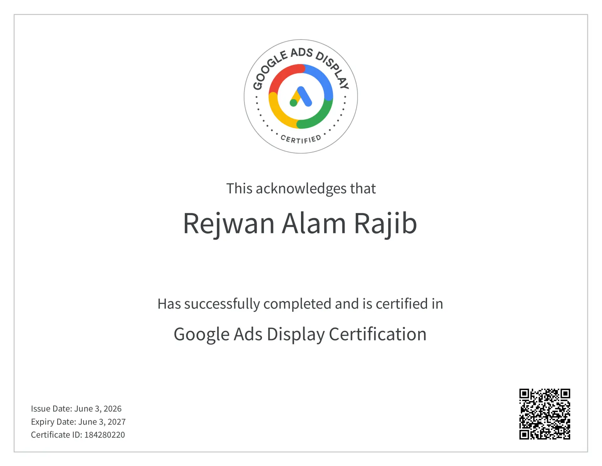 google ads display certification